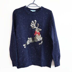 Reindeer Sweater - Holiday Sweater - Size XL - Sequin Sweater - Penmans